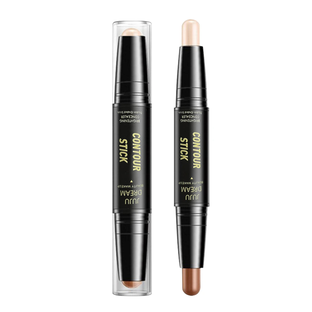 Dual-ended contour stick, facial foundation, concealer, long-lasting dark circles, correcting contour concealer, makeup