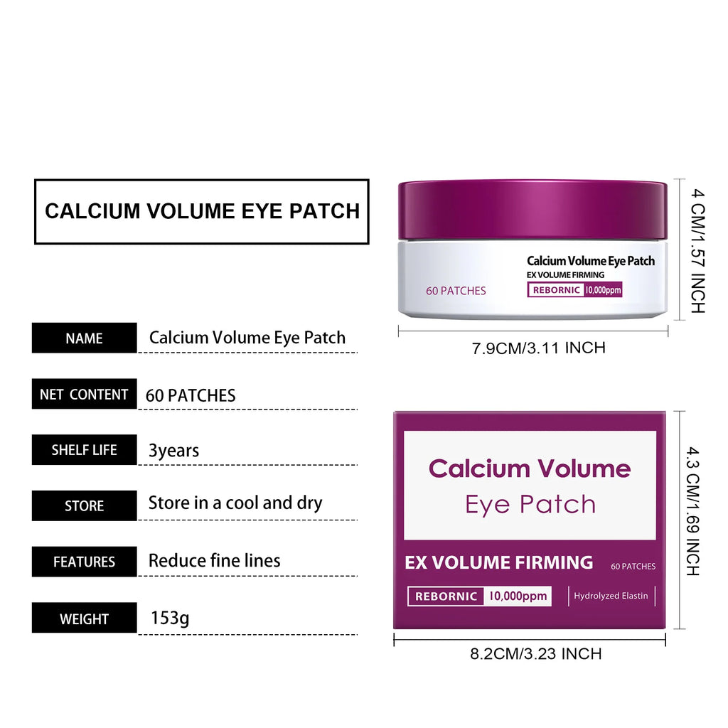 Calcium Skincare Set Anti-Aging Calcium Volume Facial Serum Eye Patches Multi Balm Fade Fine Lines Reduce Dark Circles Nourishes