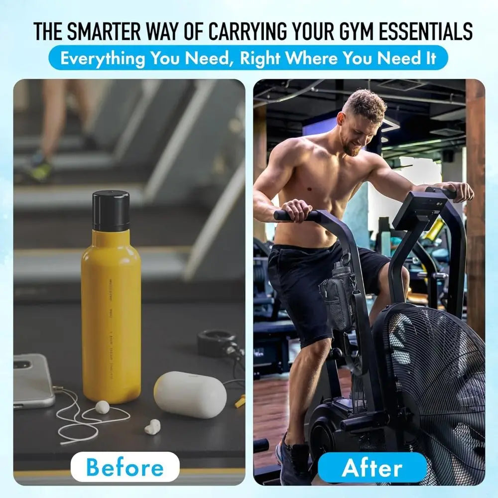 Magnetic Mesh Gym Bag – Durable Crossbody Water Bottle Carrier
