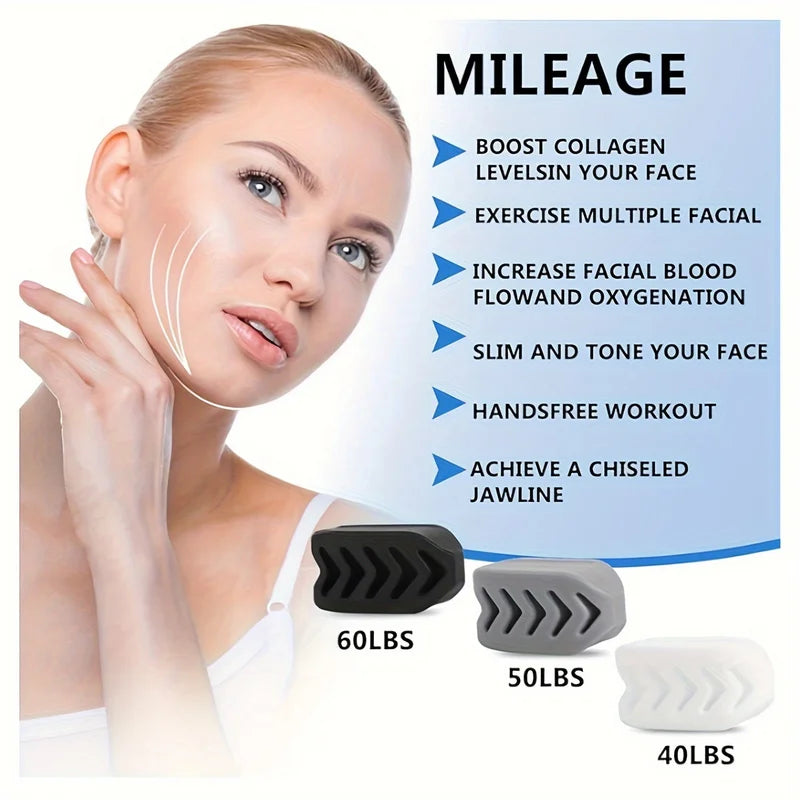 40/50/60LBS Silicone Jaw Exerciser Ball Detachable Jaw Trainer Face Facial Muscle Trainer Jaw Chew Ball Training