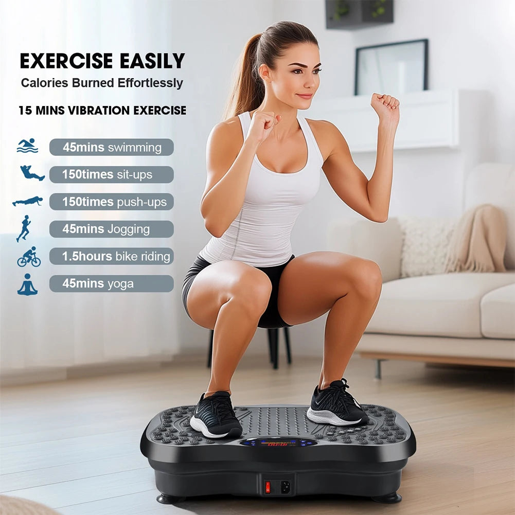 Bluetooth Vibration Plate – Full Body Shaker, Adjustable Speed, Fat Loss Machine