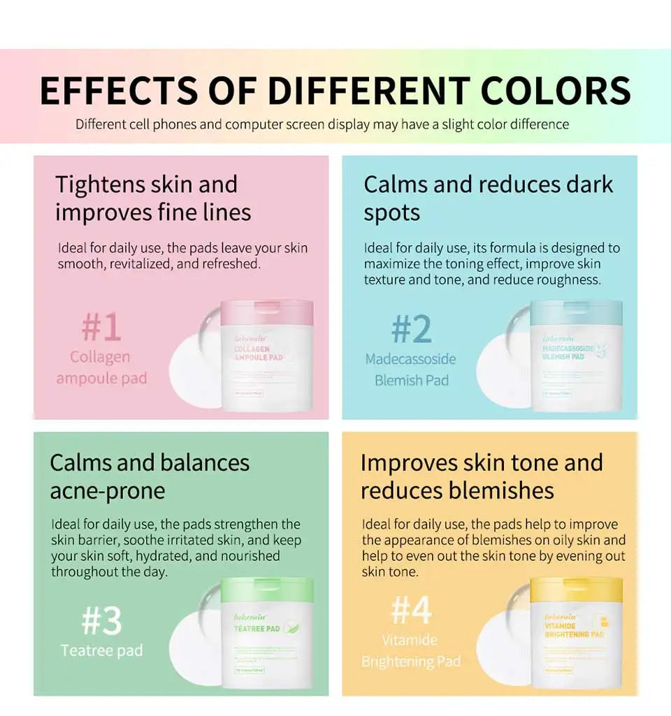 Lakerain Makeup Cotton Pad Teatree Pad Facial Toner Soothing Cotton Pad Calm Sensitive Skin Mild Texture Cotton Pad