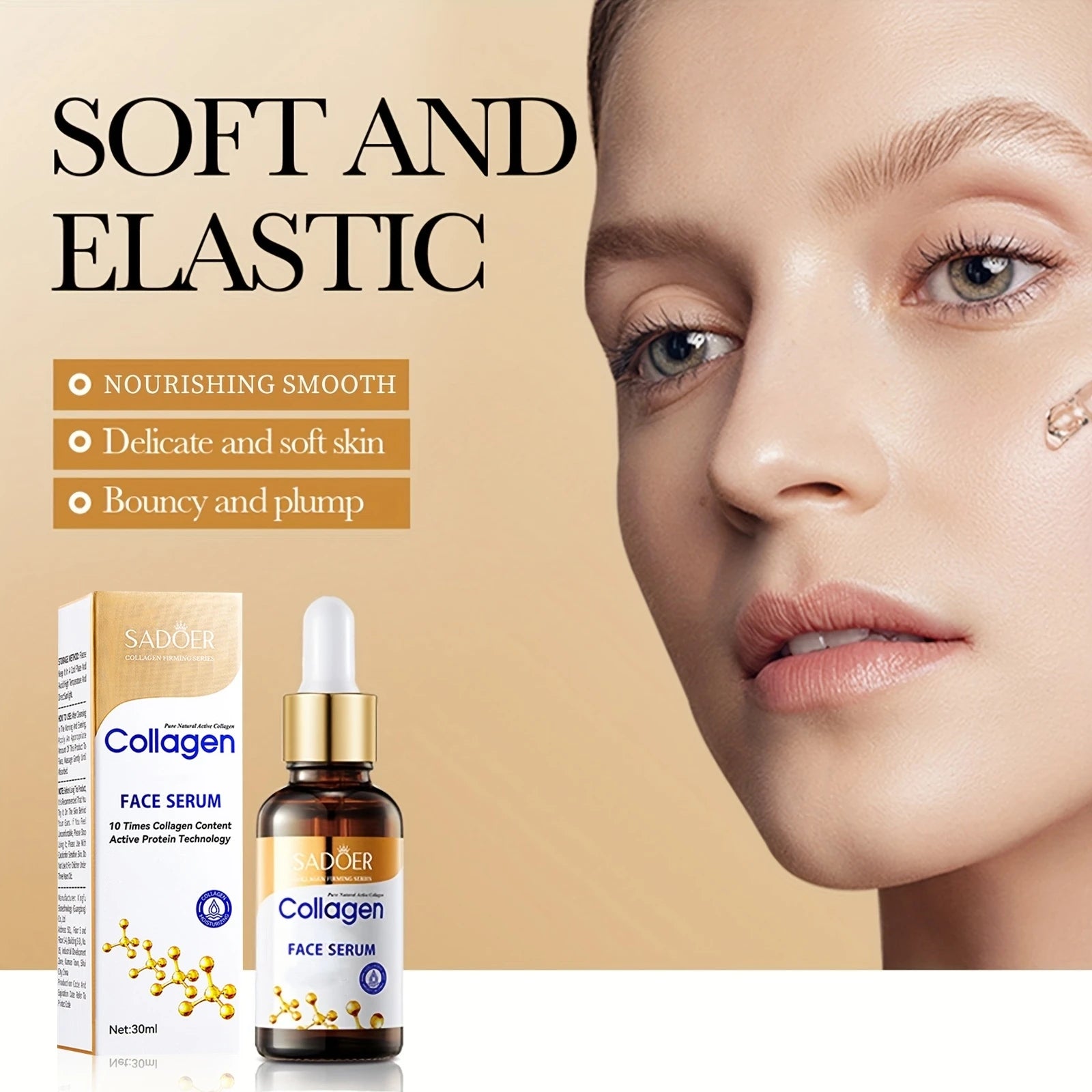 Collagen Skin Care Set, 6-Piece Face Care Sets for Women, Firming Skin, Smooth Skin, Hydrating Skin Care Set