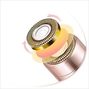 Facial Hair Removal for Women, Mini Hair Remover, Electric Razor Shaver Portable Bikini Epilator for Lips, Chin, Armpit, Peach