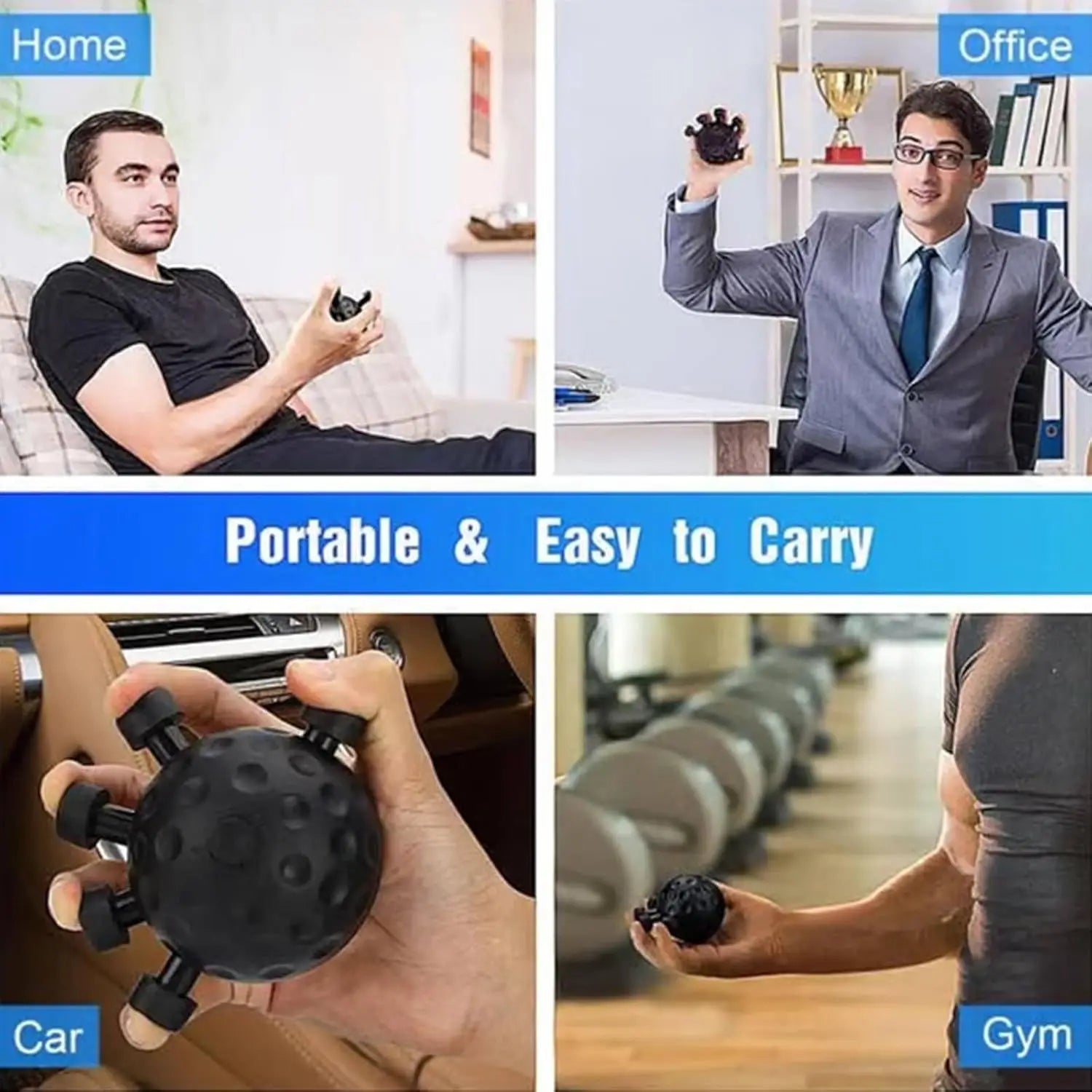 5-Finger Hand Grip Strengthener Finger Exerciser Ball