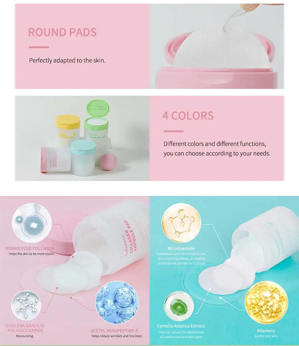 Lakerain Makeup Cotton Pad Teatree Pad Facial Toner Soothing Cotton Pad Calm Sensitive Skin Mild Texture Cotton Pad