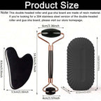 1/2/3pcs Ice Face Roller Facial Skincare Ice Roller Facial Roller GuaSha Face Tool Set Face Massage Roller Lifting Contouring