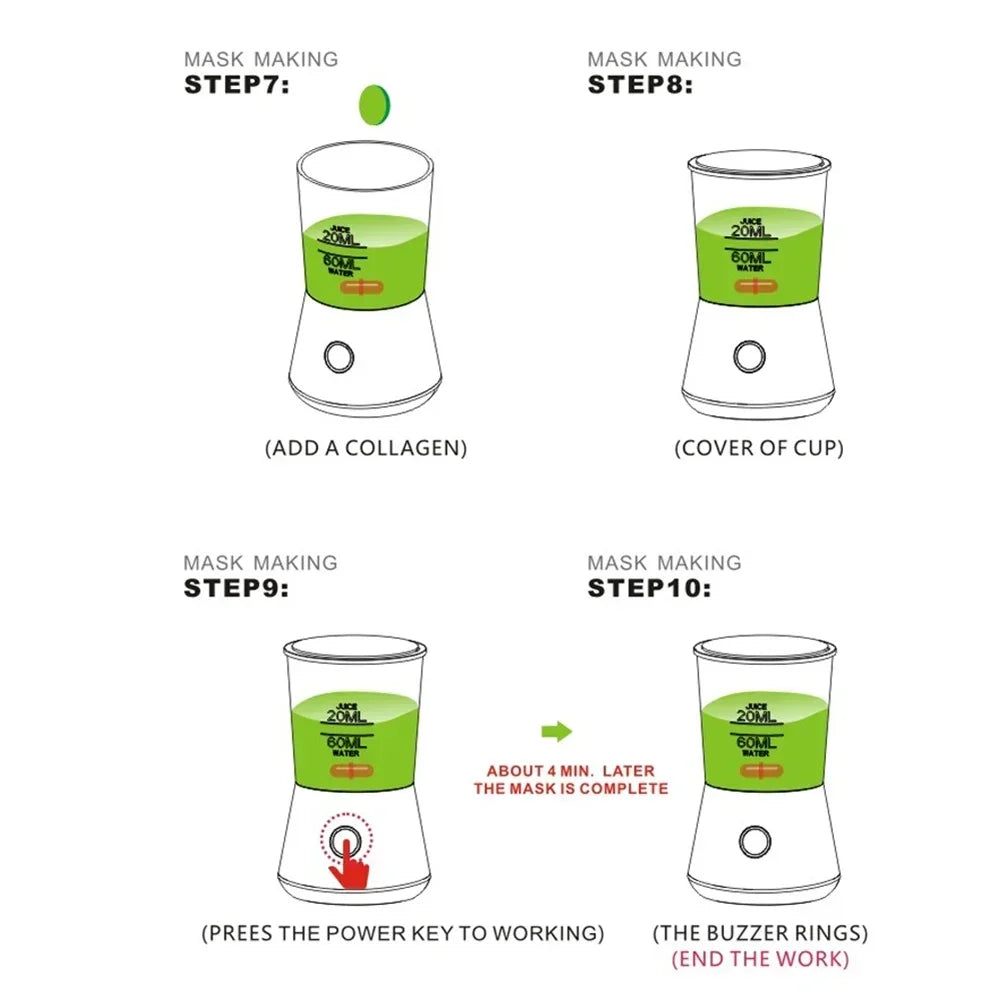 Face Mask Maker Machine Electric Facial Device Set Silicone Fruit Vegetable Mask Maker Tools Mask DIY for Salon Home Skin Care