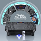 Bluetooth Vibration Plate – Full Body Shaker, Adjustable Speed, Fat Loss Machine