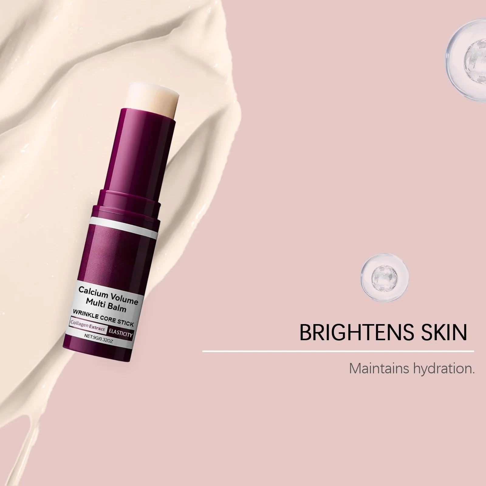 Calcium Skincare Set Anti-Aging Calcium Volume Facial Serum Eye Patches Multi Balm Fade Fine Lines Reduce Dark Circles Nourishes