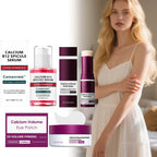 Calcium Skincare Set Anti-Aging Calcium Volume Facial Serum Eye Patches Multi Balm Fade Fine Lines Reduce Dark Circles Nourishes