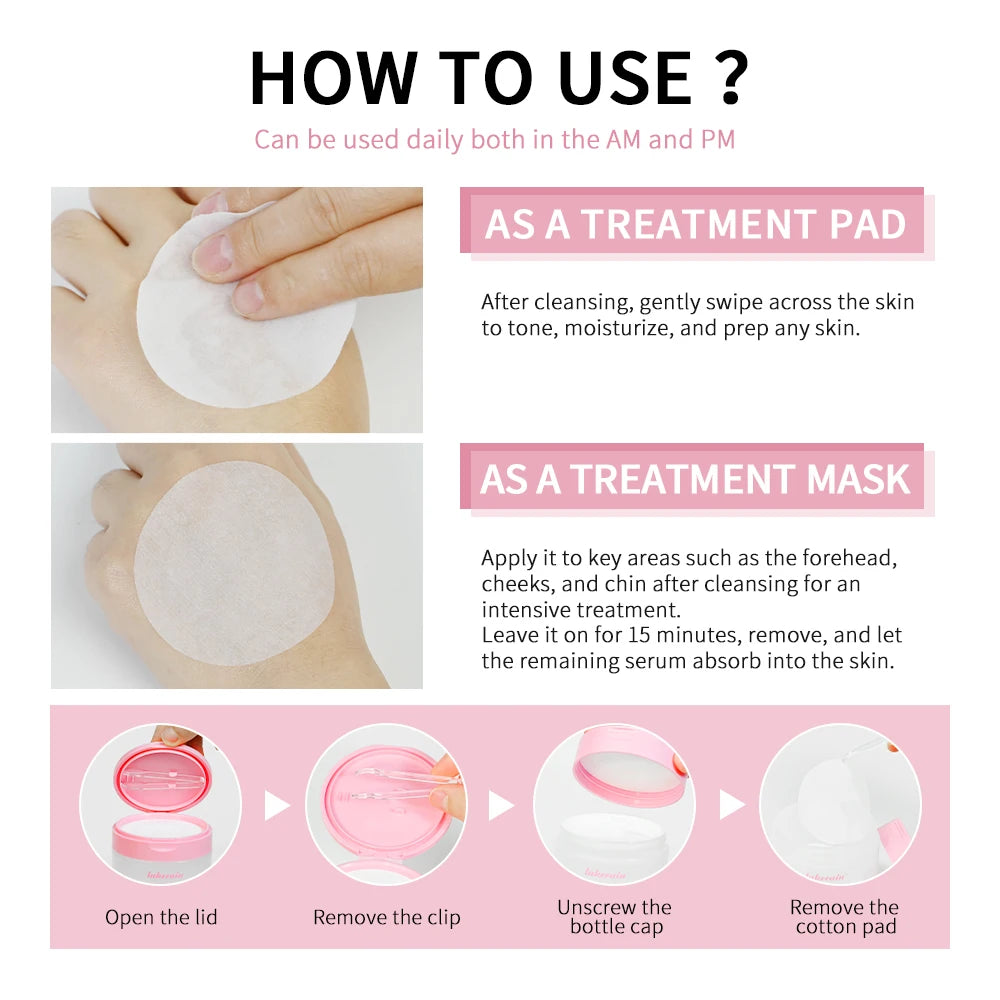 Lakerain Makeup Cotton Pad Teatree Pad Facial Toner Soothing Cotton Pad Calm Sensitive Skin Mild Texture Cotton Pad