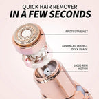 Facial Hair Removal for Women, Mini Hair Remover, Electric Razor Shaver Portable Bikini Epilator for Lips, Chin, Armpit, Peach