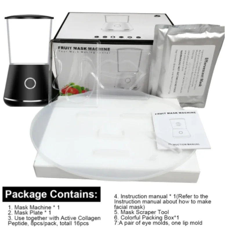 Face Mask Maker Machine Electric Facial Device Set Silicone Fruit Vegetable Mask Maker Tools Mask DIY for Salon Home Skin Care