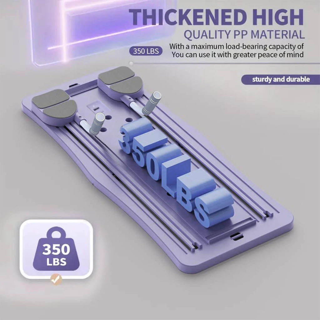 At Home Pilates Board Foldable 4-in-1 Exercise Ab Wheel Roller Exercise Equipment for Home Gym Workout Core Trainer