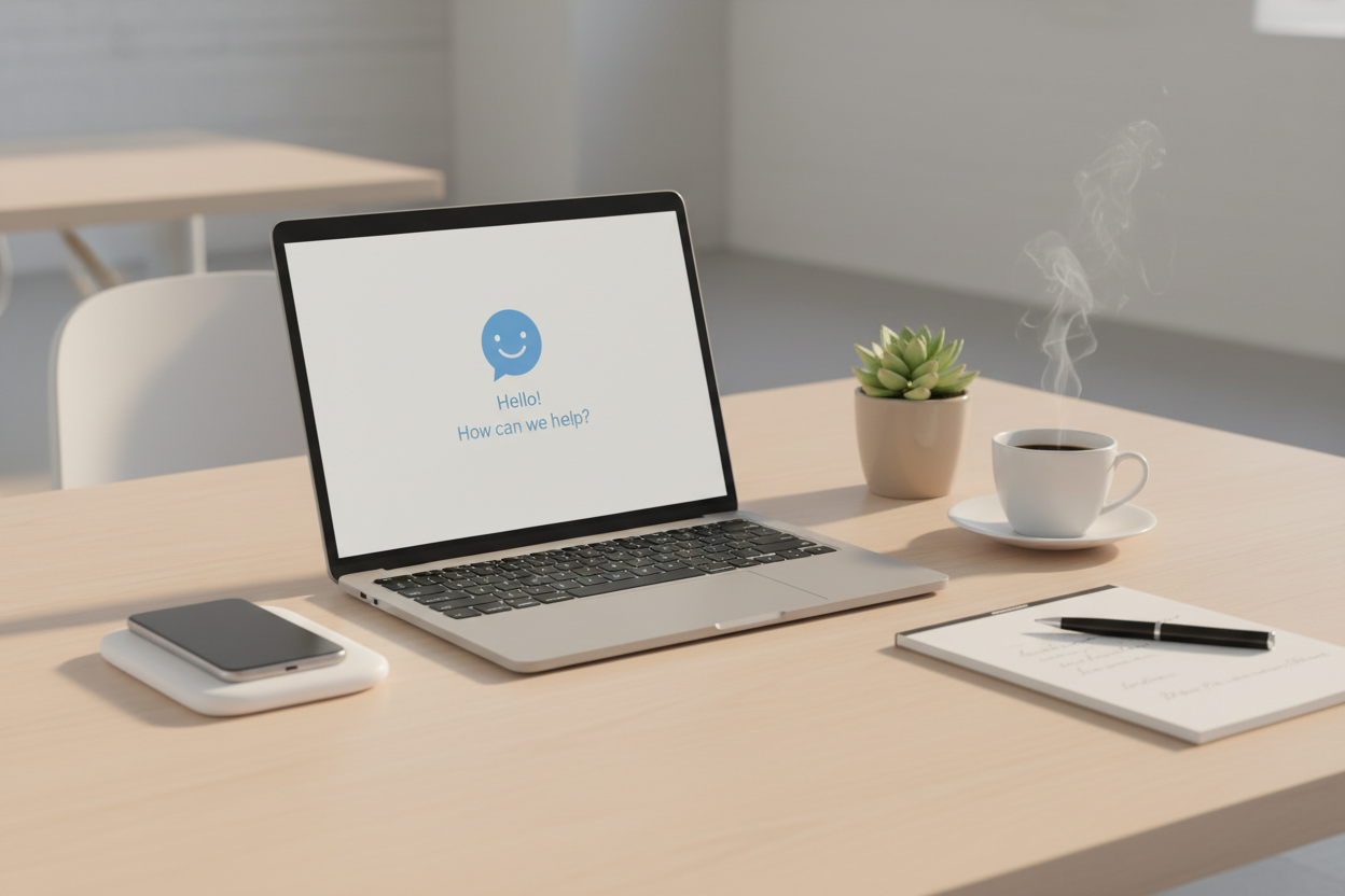 make me a good photo to put next to a contact us text